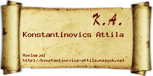 Konstantinovics Attila névjegykártya